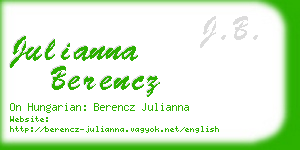 julianna berencz business card